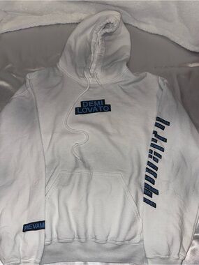 DEMI LOVATO MERCH White Graphic Hoodie